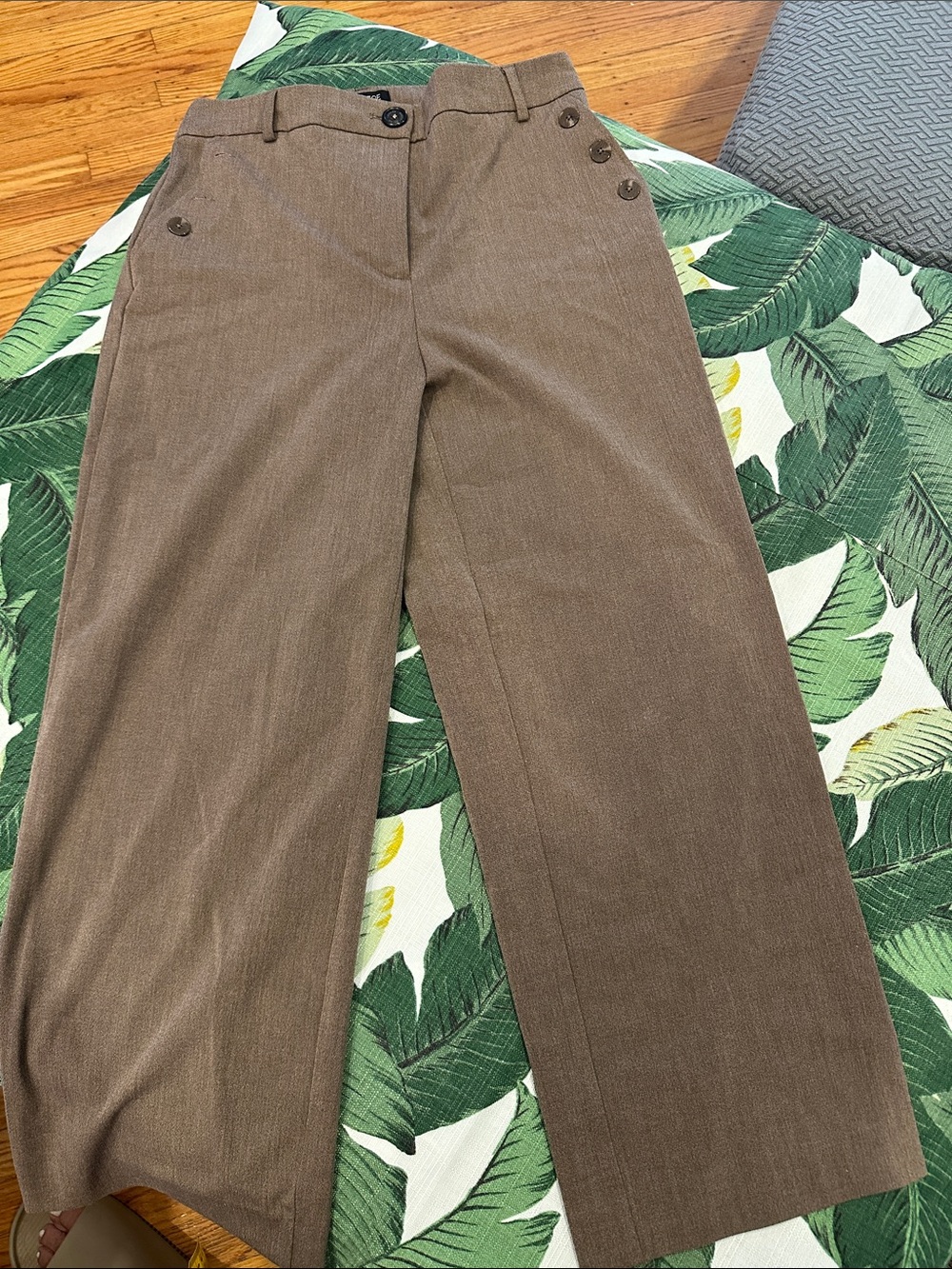 Brown Wide-Leg women’s Dress Pants